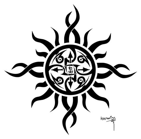 tribal sun tattoo designs|godsmack tattoo ideas.